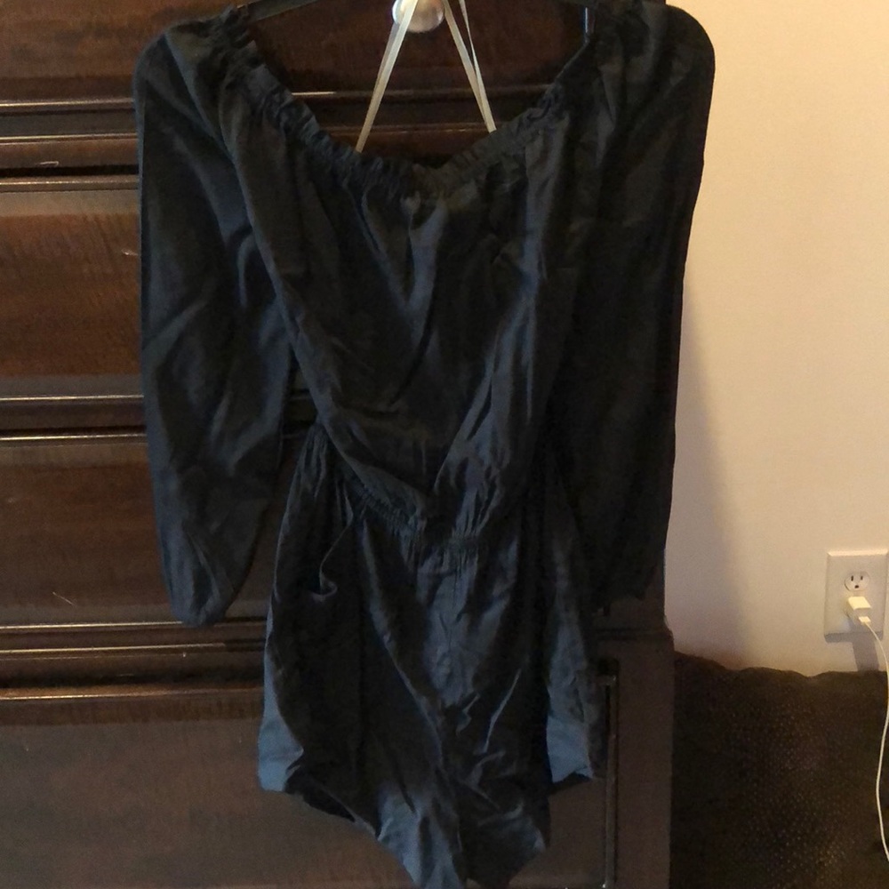 Black Off Shoulder Romper